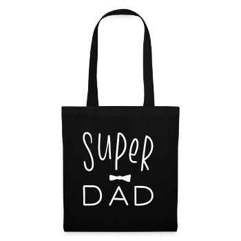 super dad 2021 white - Stoffbeutel - Schwarz - Vorne