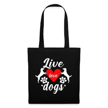 Vie Amour Chiens - Sac en tissu - noir - Devant