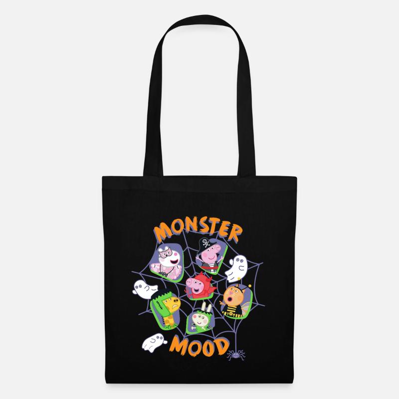 Peppa Pig Design Monster Mood Halloween - Stoffbeutel - Schwarz