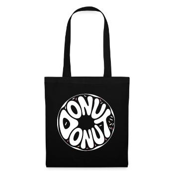 Donut - Cool Donut Logo - Sac en tissu - noir - Devant