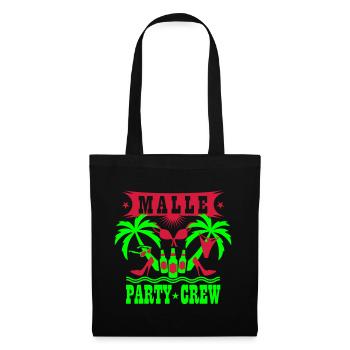 15 Malle Party Crew Drinking Team Sex Beer Bier - Stoffbeutel - Schwarz - Vorne