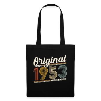 1953 Original Jahrgang Vintage Geburtstag Retro - Stoffbeutel - Schwarz - Vorne