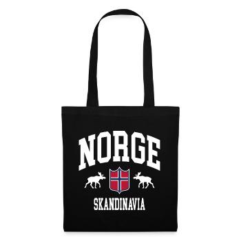 Norwegen - Stoffbeutel - Schwarz - Vorne