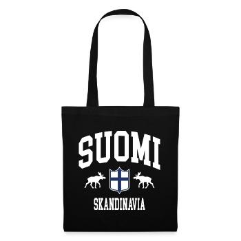 Finnland - Stoffbeutel - Schwarz - Vorne