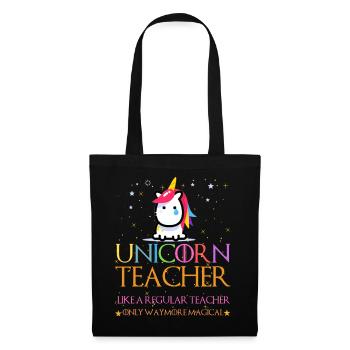Unicorn Teacher Shirts - Sac en tissu - noir - Devant