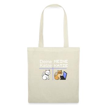 Nerd Informatiker mit Katze Geschenk IT Katzen - Stoffbeutel - Natur - Vorne