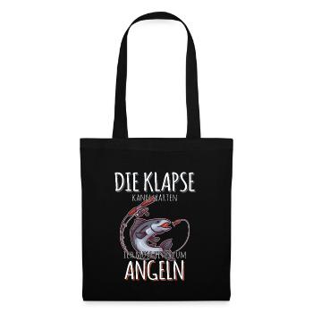 ANGELN ANGELN ANGELN - Stoffbeutel - Schwarz - Vorne