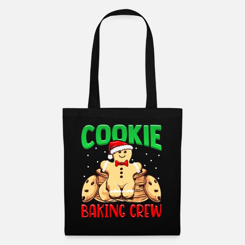 Cookie Baking Team Gingerbread Man Baking Cookies - Tote Bag - black