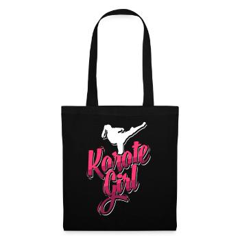 Fille de karaté - Sac en tissu - noir - Devant