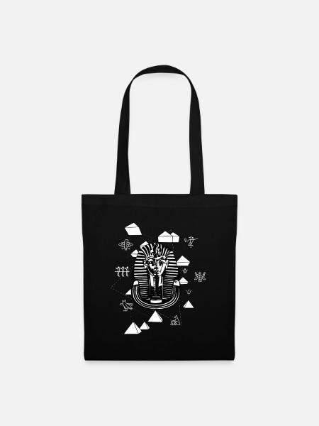 Symboles égyptiens antiques pharaon et hiéroglyphes - Sac en tissu - noir