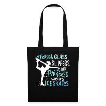 Patineur sur glace - Sac en tissu - noir - Devant