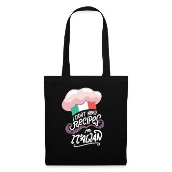 Italian cook cooking Italian Italy - Tote Bag - black - Front
