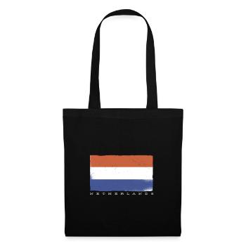 Netherlands Flag Pays-Bas Masque visage drapeau - Sac en tissu - noir - Devant