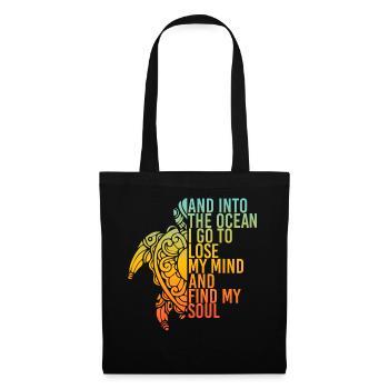 Dans l'océan, je vais perdre mon esprit, trouver mon âme - Sac en tissu - noir - Devant