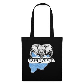 Drapeau du Botswana Afrique Drapeau - Sac en tissu - noir - Devant