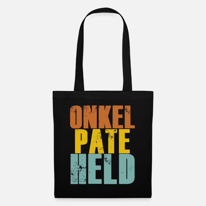 Onkel, Pate ,Patenonkel - Stoffbeutel - Schwarz