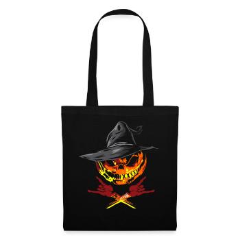 Halloween Skull Mano cornuta witch hat - Stoffbeutel - Schwarz - Vorne