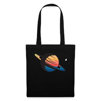 Planet Saturn outer space - Tote Bag - black - Front