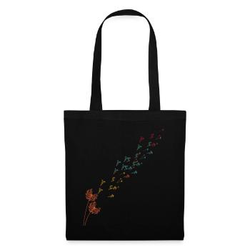 Pelote de pissenlit pissenlit - Sac en tissu - noir - Devant