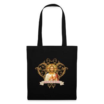 Jesus Christus, Christen-Liebe, Glaube - Stoffbeutel - Schwarz - Vorne