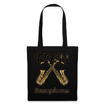 Musicien saxophone - Sac en tissu - noir - Devant