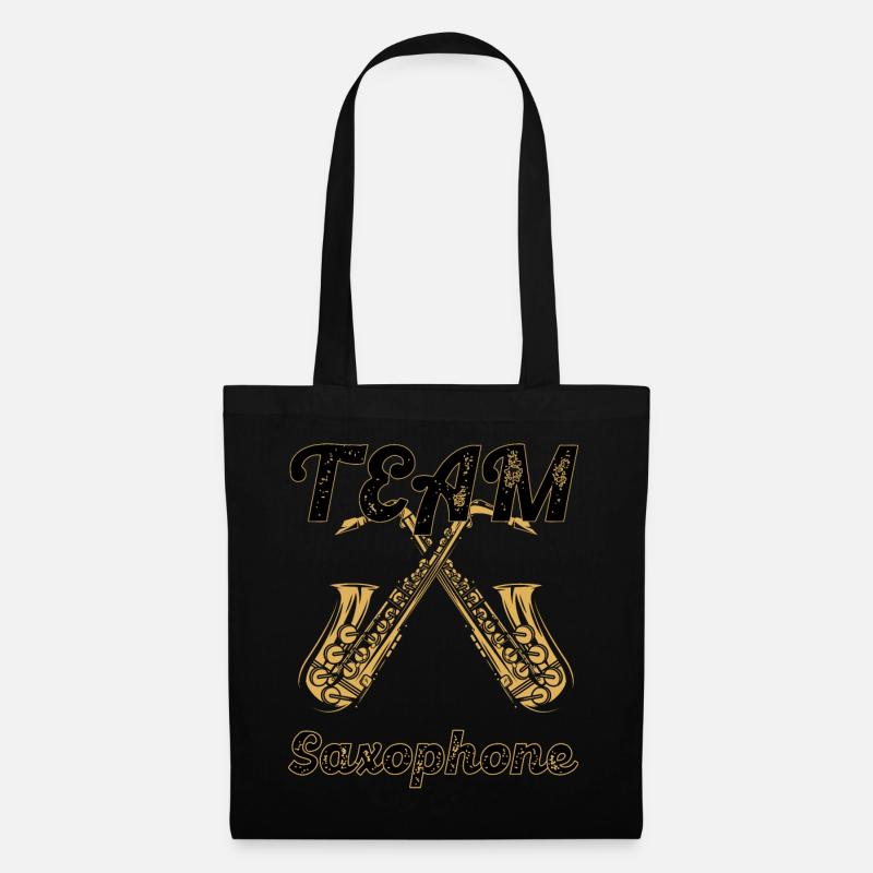 Saxophone Musiker - Stoffbeutel - Schwarz