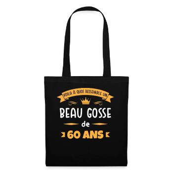 Voila à quoi ressemble un beau gosse de 60 ans - Sac en tissu - noir - Devant