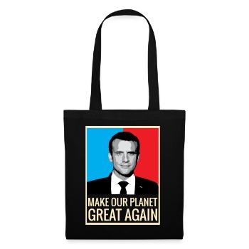 Make our planet great again macron retro support - Tote Bag - black - Front