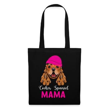 cocker spaniel mama gift idea for owners women fun - Sac en tissu - noir - Devant