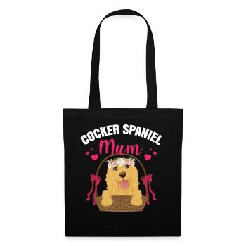 cocker spaniel mum gift idea for owners women fun - Sac en tissu - noir - Devant