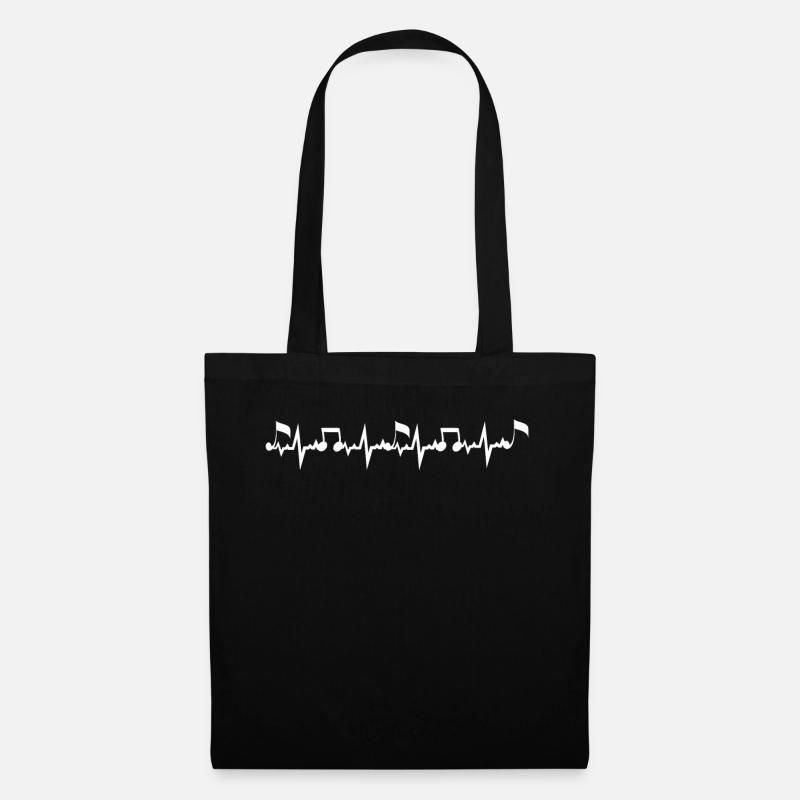 Music notes - Tote Bag - black