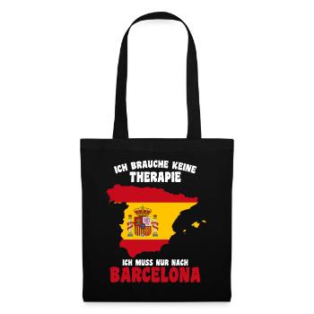 Je dois juste aller à Barcelone. - Sac en tissu - noir - Devant