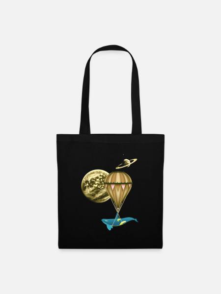 Montgolfières, montgolfières, dirigeables - Sac en tissu - noir