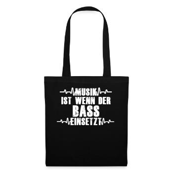 Bassist Geschenk - Stoffbeutel - Schwarz - Vorne