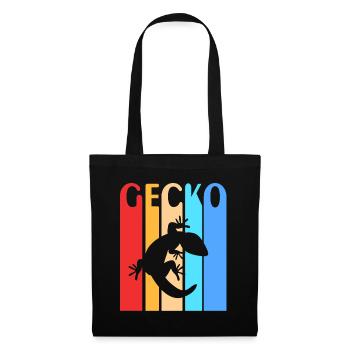 Gecko - Stoffbeutel - Schwarz - Vorne