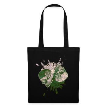Totenkopf Skull, Yin und Yang Skull, Yin-Yang - Stoffbeutel - Schwarz - Vorne