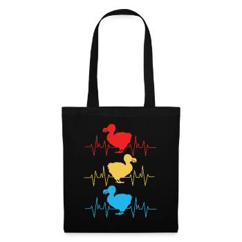 Dodo Geschenk Vogel Urzeit Fossil Archäologie Geek - Stoffbeutel - Schwarz - Vorne