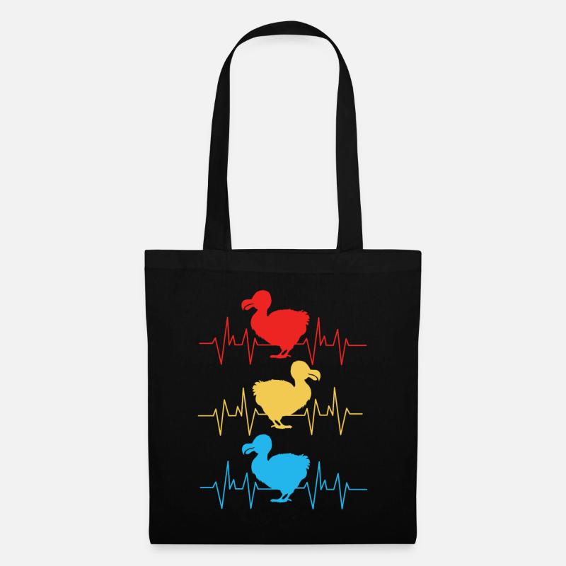 Dodo Geschenk Vogel Urzeit Fossil Archäologie Geek - Stoffbeutel - Schwarz