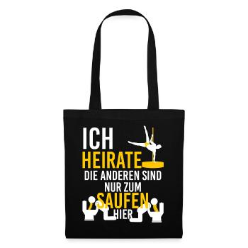 Enterrement de vie de garçon - Sac en tissu - noir - Devant