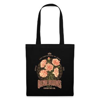 Parfum œillets Affiche vintage, publicité ancienne - Sac en tissu - noir - Devant