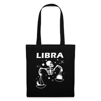 Libra Sternzeichen Waage Zodiac - Stoffbeutel - Schwarz - Vorne