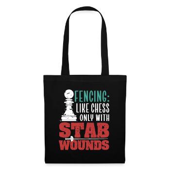Fencing Like Chess Only With Stab Wounds - Sac en tissu - noir - Devant