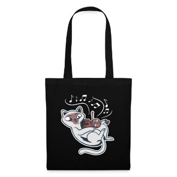 Sweet cat plays violin violin - Tote Bag - black - Front