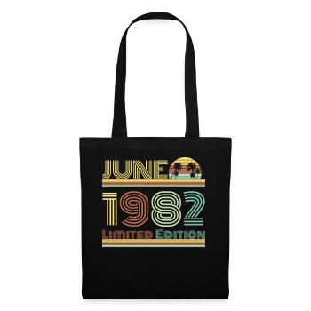 Vintage 1982 Anniversaire - Sac en tissu - noir - Devant