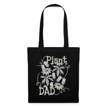 Plant-Dad, Plant-Daddy, Pflanzen, lustiger Spruch - Stoffbeutel - Schwarz - Vorne