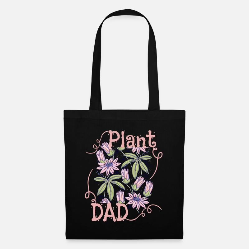 Plant-Dad, Plant-Daddy, Pflanzen, lustiger Spruch - Stoffbeutel - Schwarz