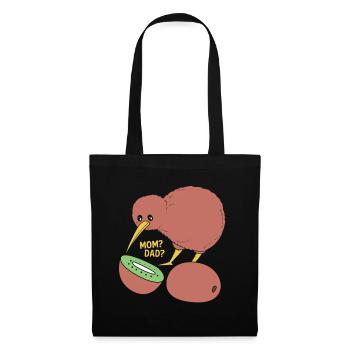 kiwi-oiseau kiwi - Sac en tissu - noir - Devant