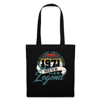 1971 born in september - Tote Bag - black - Front