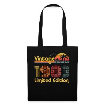 Vintage Cool 1983 retro - Stoffbeutel - Schwarz - Vorne