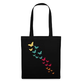 Papillon - Sac en tissu - noir - Devant